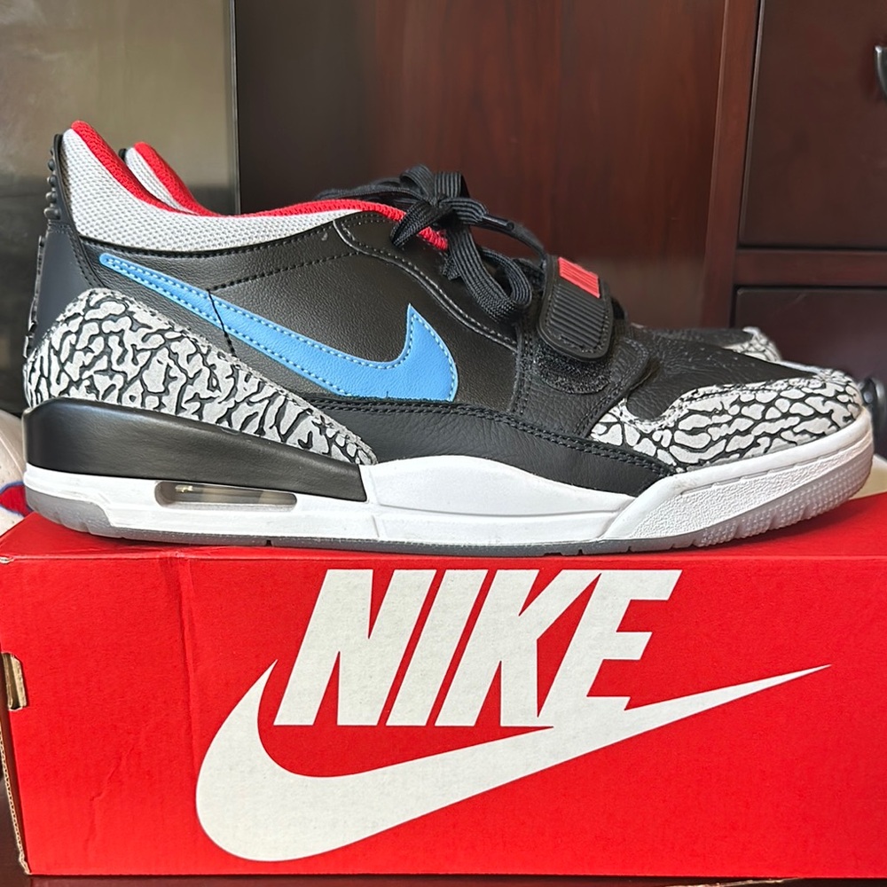 Nike Black and Blue Sneakers